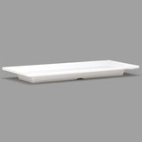 10.15" x 4" Rectangular Melamine Plate, White