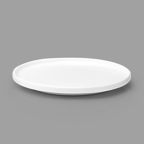 8.25" Round Porcelain Plate, White
