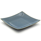 8.25" Square Ceramic Plate, Blue, Gray