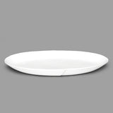 10.75" x 4.75" Oval Porcelain Plate, White