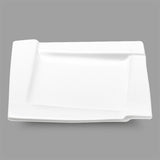 10" Square Ceramic Plate, White