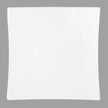 11.25" Square Porcelain Plate, White