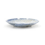 4.75" Ceramic Plate, Beige, Blue