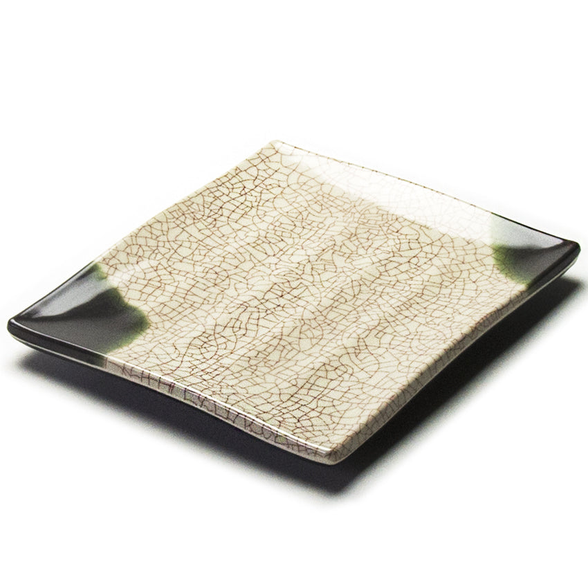 8" x 6.75" Rectangular Melamine Plate, Beige — Oribe Design
