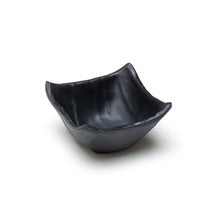 4″ Black Ceramic Raised-Corner Dish