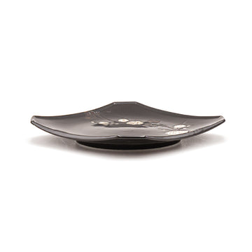 7-1/2" Square Porcelain Plate, Black