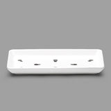 8" x 3-3/4" Rectangular Porcelain Plate, White