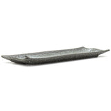 12.25" x 4.65" Rectangular Ceramic Plate, Gray