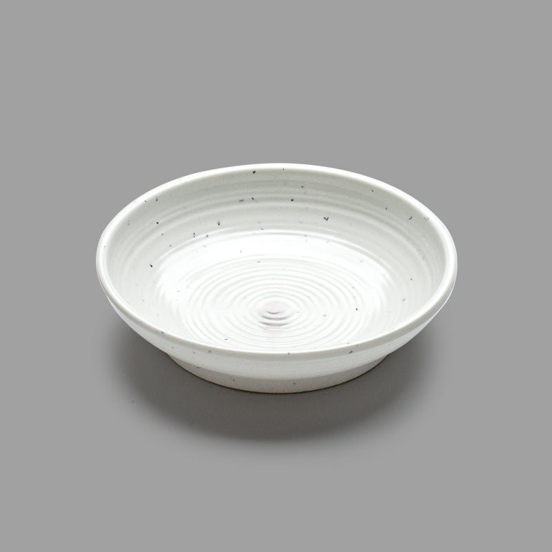 6.06" Round Melamine Coupe, White — Marble Design