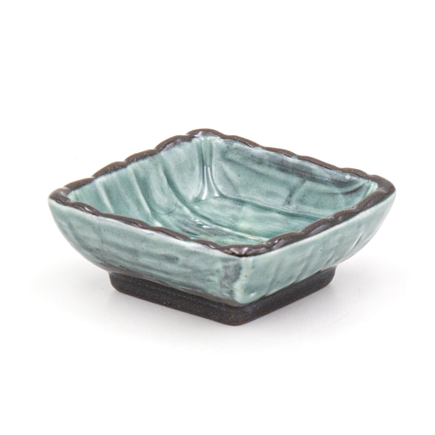 2.85" Square Ceramic Sauce Dish, Green