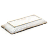 11" x 4.75" Rectangular Ceramic Plate, Turquoise
