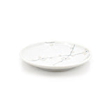 5" Ceramic Plate, White, Blue