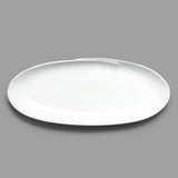 10.75" x 4.75" Oval Porcelain Plate, White