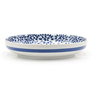 8" Round Ceramic Plate, Blue — Arabesque Design