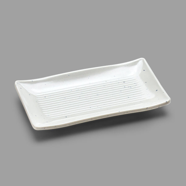 7.5" x 4.13" Rectangular Melamine Plate, White