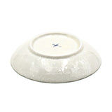 5.35" Round Ceramic Plate, White, Green — Floral Design