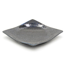 6¾ in Dark Brown & Blue Ceramic Square Plate — MS267-KR
