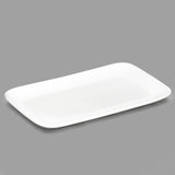 13.75" x 7.5" Rectangular Porcelain Plate, White
