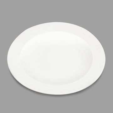 10.5" Round Porcelain Plate, White