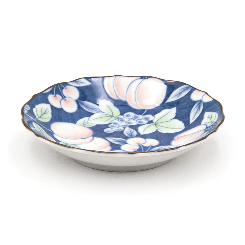 4.75" Ceramic Plate, Blue, Green, Pink