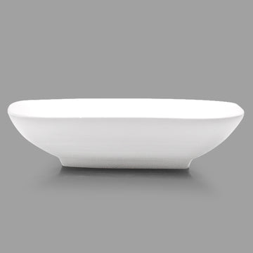 8-3/4" Square Porcelain Plate, White