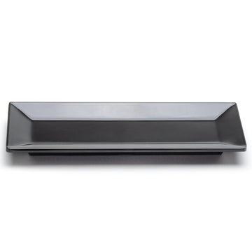 10.15" x 4" Rectangular Melamine Plate, Black