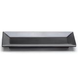 10.15" x 4" Rectangular Melamine Plate, Black