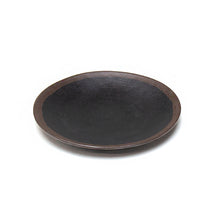 6¼″ Black & Brown Tenmoku Melamine Round Plate