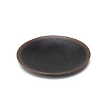 6.25" Round Melamine Plate, Black, Brown