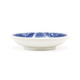 3.75" Ceramic Plate, White, Blue — Flatfish Design