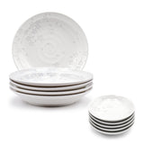 Ceramic 10-Piece Plate Set, White — Sakura Design