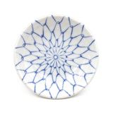 3.65" Ceramic Plate, White, Blue