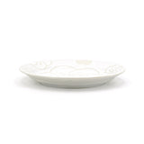 7" Ceramic Plate, White — Floral Design