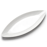 16.5" x 6.75" Oval Melamine Serving Platter, White