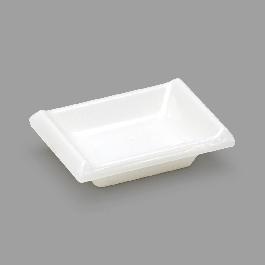 3.5" x 2.5" Melamine Sauce Dish, White