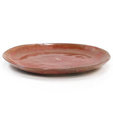 10" Round Porcelain Plate, Maroon