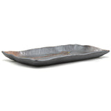 12" x 6" Rectangular Ceramic Plate, Brown