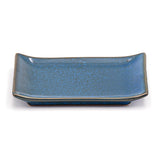 6.85" x 4.75" Rectangular Ceramic Plate, Blue