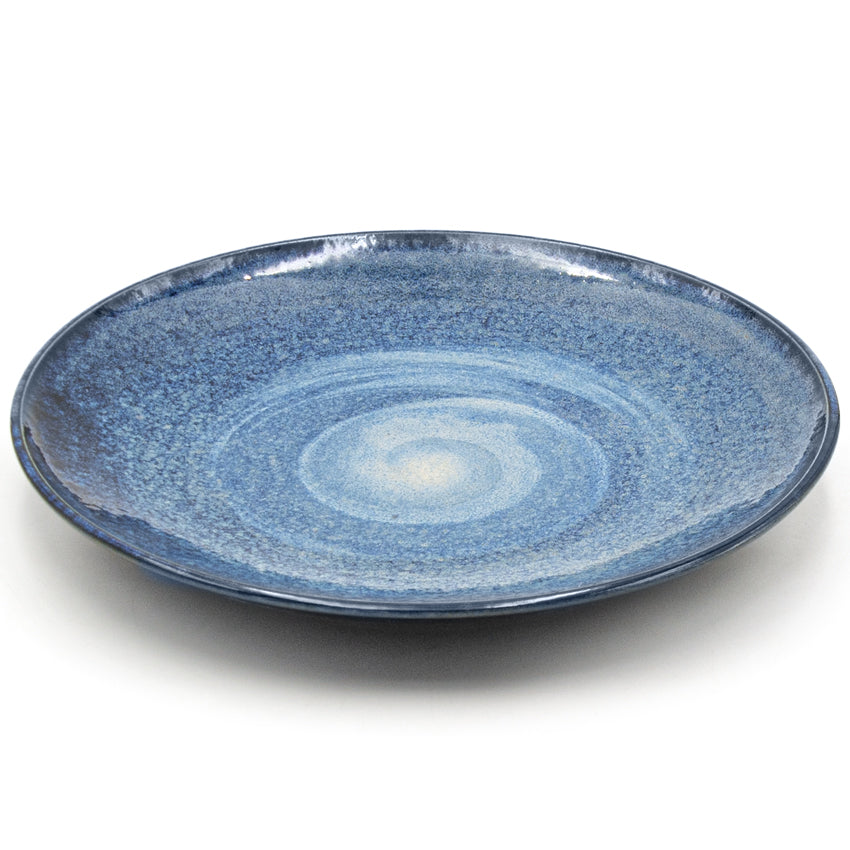 10" Round Ceramic Plate, Blue