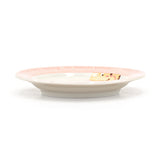 4.75" Ceramic Plate Set, Blue, Pink — Giraffe & Elephant Design
