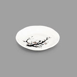 4-3/4" Plate, White — Plum Blossom Design