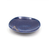 6.25" Round Ceramic Plate, Navy, Blue — Dragonfly Design
