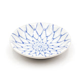 3.65" Ceramic Plate, White, Blue