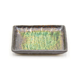 4.75" Square Ceramic Plate, Brown, Green — Oribe Design