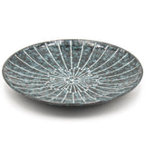 10" Round Ceramic Plate, Green — Floral Design