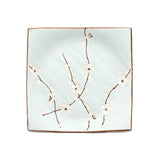 6.85" Square Ceramic Plate, Light Celadon Mint