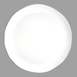 10" Round Porcelain Plate, White