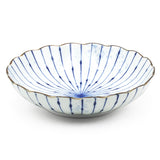 8.25" Round Ceramic Deep Plate, Blue — Fubuki Tokusa Design