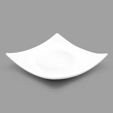 6.5" Square Ceramic Plate, White