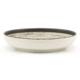 8.5" Round Ceramic Plate, Beige, Brown